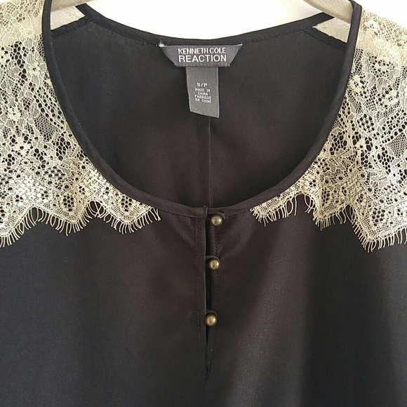 Kenneth Cole Reaction Lace Top - Picture 3 of 4